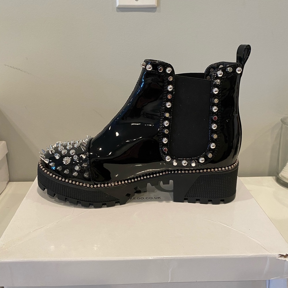 EGO Spiked Chunky Sole Ankle Boot